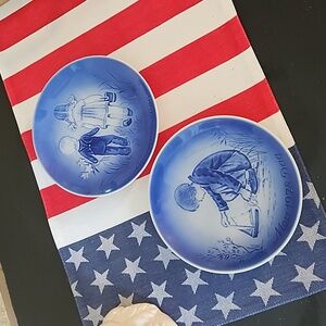 Mors Dag Old Copenhagen Blue Mother's Day Plates